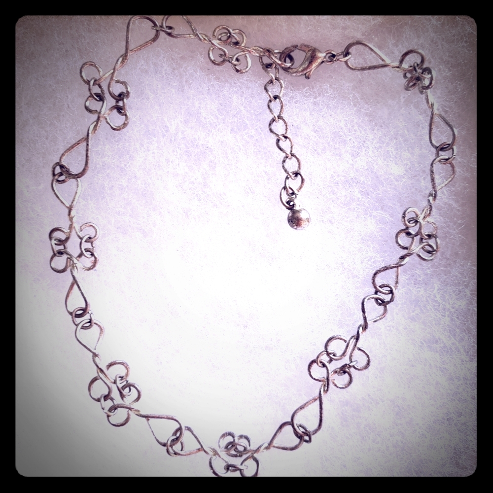Size 8" Silver Wire Links Bracelet